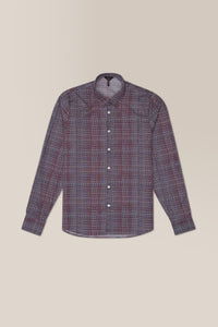 Big On-Point Shirt: Stretch | Responsible Cotton in color Silver Blurry Grid by Good Man Brand, view 1