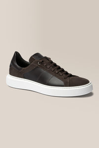 Legend London Ace Sneaker | Suede & Leather in color Chocolate by Good Man Brand, view 9