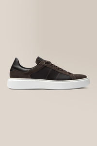 Legend London Ace Sneaker | Suede & Leather in color Chocolate by Good Man Brand, view 8