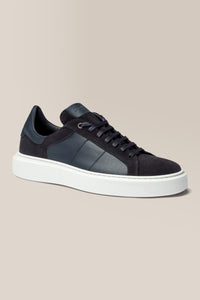 Legend London Ace Sneaker | Suede & Leather in color Navy by Good Man Brand, view 2