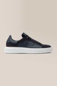 Legend London Ace Sneaker | Suede & Leather in color Navy by Good Man Brand, view 1