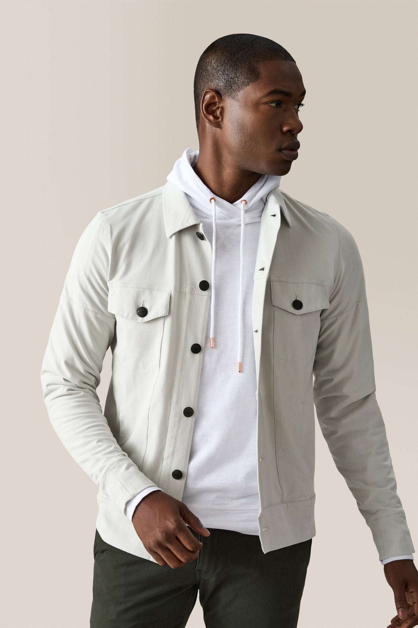 Frontwalk Jean Jacket for Men Classic Slim Fit Button Down Denim Jacket  Casual Long Sleeve Lapel Outwear Tops