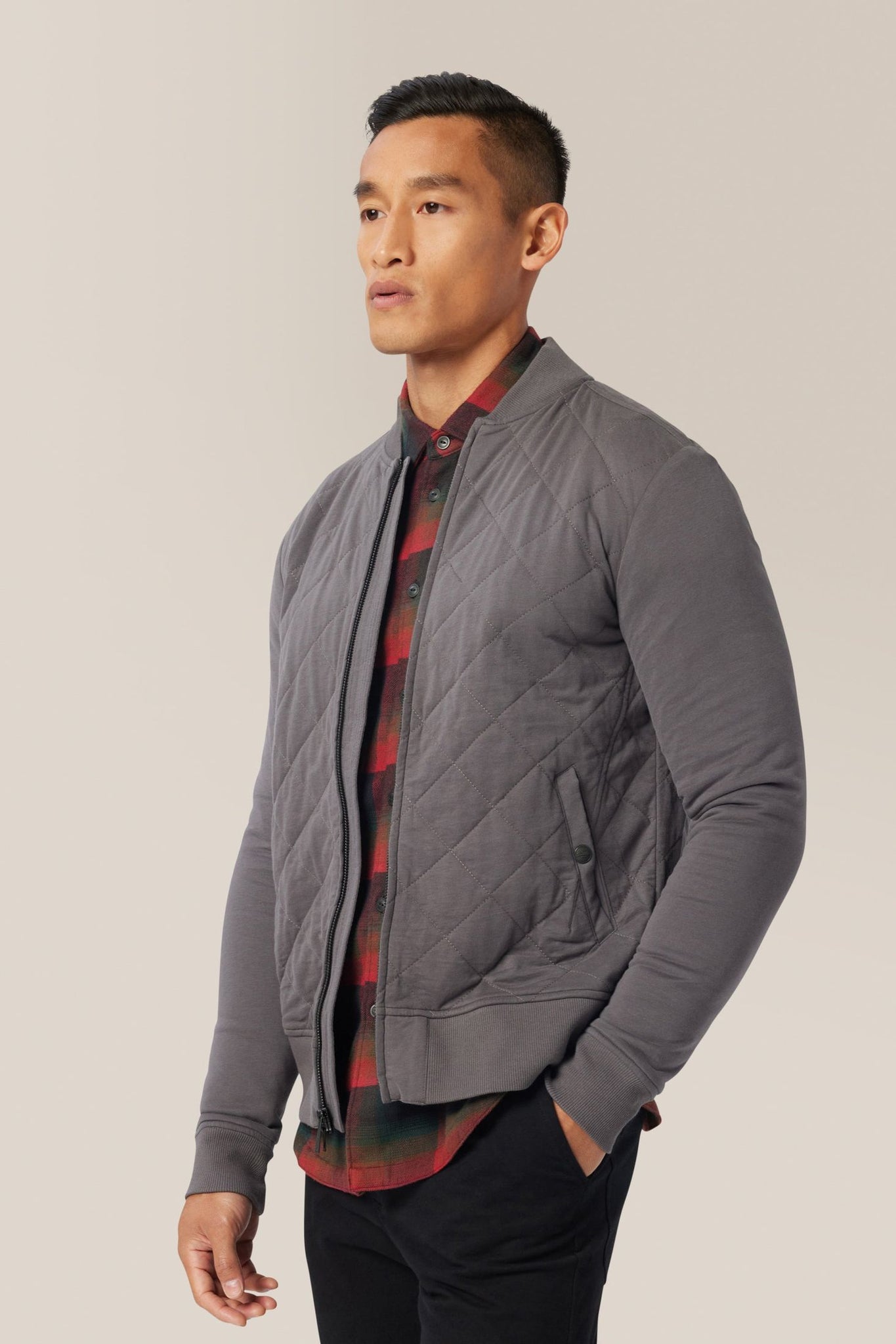 The House of LR&C | Good Man Brand | Mayfair Bomber Jacket in Cotton
