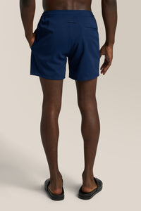 Solid Swim Trunk | Recycled Polyester in color Blue Sport by Good Man Brand, view 17