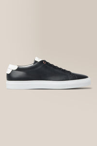 Edge Lo-Top Sneaker: Nappa Leather in color Black/white by Good Man Brand, view 1