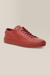 Edge Lo-Top Sneaker: Mono | Nappa Leather in color Burnt Brick by Good Man Brand, view 23
