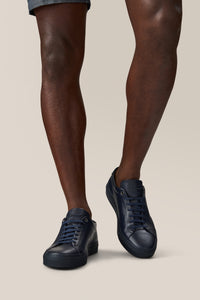 Edge Lo-Top Sneaker: Mono | Nappa Leather in color Navy by Good Man Brand, view 30