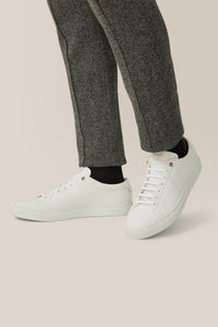 Edge Lo-Top Sneaker: Mono | Nappa Leather in color White by Good Man Brand, view 6