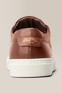 Edge Lo-Top Sneaker | Tumbled Vachetta Leather in color Medium Brown by Good Man Brand, view 12