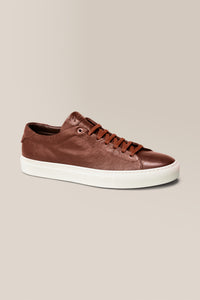 Edge Lo-Top Sneaker | Tumbled Vachetta Leather in color Medium Brown by Good Man Brand, view 13