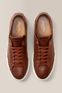 Edge Lo-Top Sneaker | Tumbled Vachetta Leather in color Medium Brown by Good Man Brand, view 15