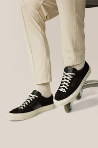 Midtown Stripe Sneaker | Suede in color Black/black by Good Man Brand, view 11