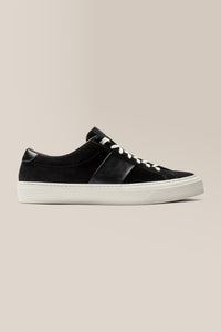 Midtown Stripe Sneaker | Suede in color Black/black by Good Man Brand, view 6