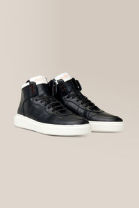 Legend London Hi Top Sneaker | Nappa Leather in color Black/white by Good Man Brand, view 2