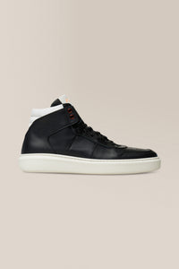 Legend London Hi Top Sneaker | Nappa Leather in color Black/white by Good Man Brand, view 1