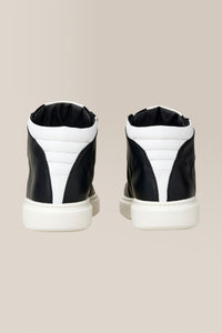 Legend London Hi Top Sneaker | Nappa Leather in color Black/white by Good Man Brand, view 6