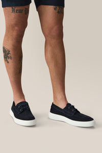 Legend Boat Shoe | Suede in color Navy by Good Man Brand, view 7