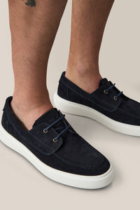 Legend Boat Shoe | Suede in color Navy by Good Man Brand, view 9
