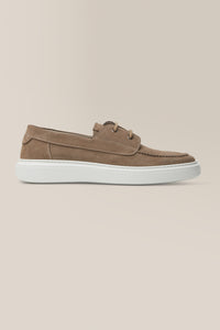 Legend Boat Shoe | Suede in color Sand by Good Man Brand, view 10