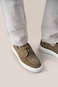 Legend Boat Shoe | Suede in color Sand by Good Man Brand, view 14