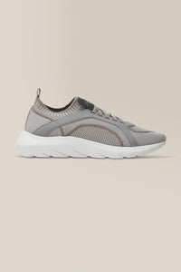 Stride Knit Trainer | Recycled Polyester in color Grey by Good Man Brand, view 1