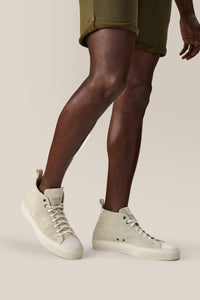 Legacy Hi-Top | Nappa Leather in color White/natural by Good Man Brand, view 18