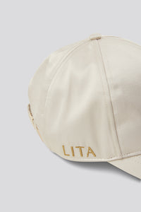 Lita Signature Logo Baseball Cap in color Angora by LITA, view 2