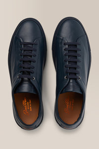 Edge Lo-Top Sneaker: Mono | Nappa Leather in color Navy by Good Man Brand, view 29