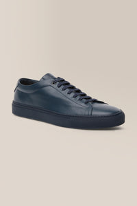 Edge Lo-Top Sneaker: Mono | Nappa Leather in color Navy by Good Man Brand, view 27
