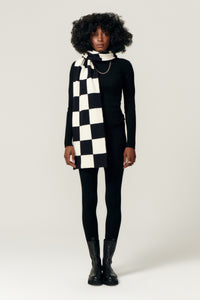Love Is The Answer Scarf in color Black/milk by LITA, view 3