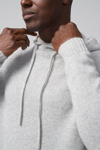 Hoodie | Chunky Recycled Cashmere in color Grey Heather by Good Man Brand, view 10