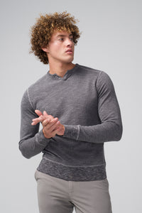 Victory V-Notch Sweatshirt | French Terry in color Frost Grey by Good Man Brand, view 12