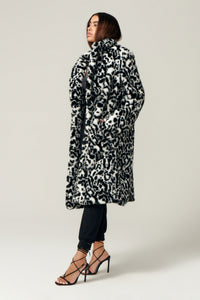 Amour Coat in King Cheetah Print Faux Fur in color King Cheetah by LITA, view 3