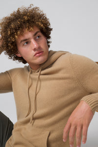 Hoodie | Chunky Recycled Cashmere in color Camel by Good Man Brand, view 8