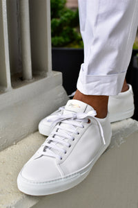 Edge Lo-Top Sneaker: Mono | Nappa Leather in color White by Good Man Brand, view 7