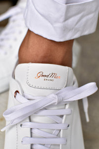 Edge Lo-Top Sneaker: Mono | Nappa Leather in color White by Good Man Brand, view 10