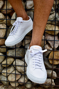 Edge Lo-Top Sneaker: Mono | Nappa Leather in color White by Good Man Brand, view 8