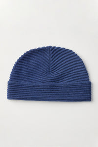 Ottoman Rib Beanie | Wool & Cashmere in color Sky Captain by Good Man Brand, view 11