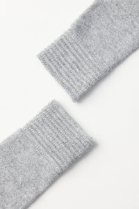Ottoman Rib Gloves | Wool & Cashmere in color Grey Heather by Good Man Brand, view 5