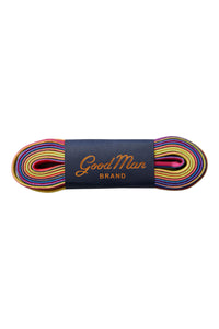 Pride Waxed Cotton Laces for Lo Top Sneaker | 1 Pair in color Rainbow by Good Man Brand, view 1