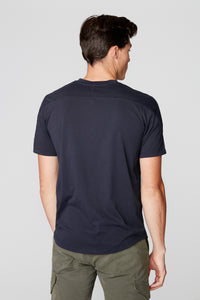 Slim Fit Victory V-Notch | in Premium Cotton Jersey in color Sky Captain by Good Man Brand, view 4