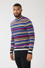 Load image into Gallery viewer, navy/pink-multi-stripe_M_Tyler_all
