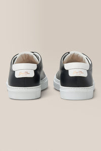 Edge Lo-Top Sneaker | Nappa Leather in color Black/white by Good Man Brand, view 4