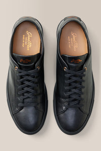 Edge Lo-Top Sneaker: Mono | Nappa Leather in color Black by Good Man Brand, view 13