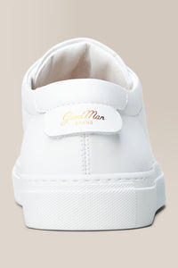 Edge Lo-Top Sneaker: Mono | Nappa Leather in color White by Good Man Brand, view 4
