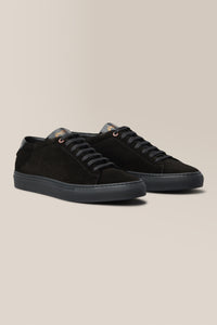 Edge Lo-Top Sneaker: Mono | Suede in color Black by Good Man Brand, view 7