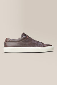 Edge Lo-Top Sneaker | Tumbled Vachetta Leather in color Dark Brown by Good Man Brand, view 6