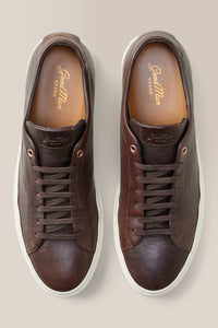 Edge Lo-Top Sneaker | Tumbled Vachetta Leather in color Dark Brown by Good Man Brand, view 8