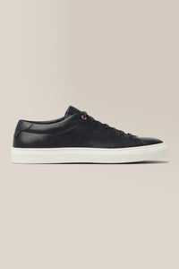 Edge Lo-Top Sneaker | Tumbled Vachetta Leather in color Black by Good Man Brand, view 1