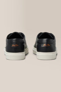 Edge Lo-Top Sneaker | Tumbled Vachetta Leather in color Black by Good Man Brand, view 4